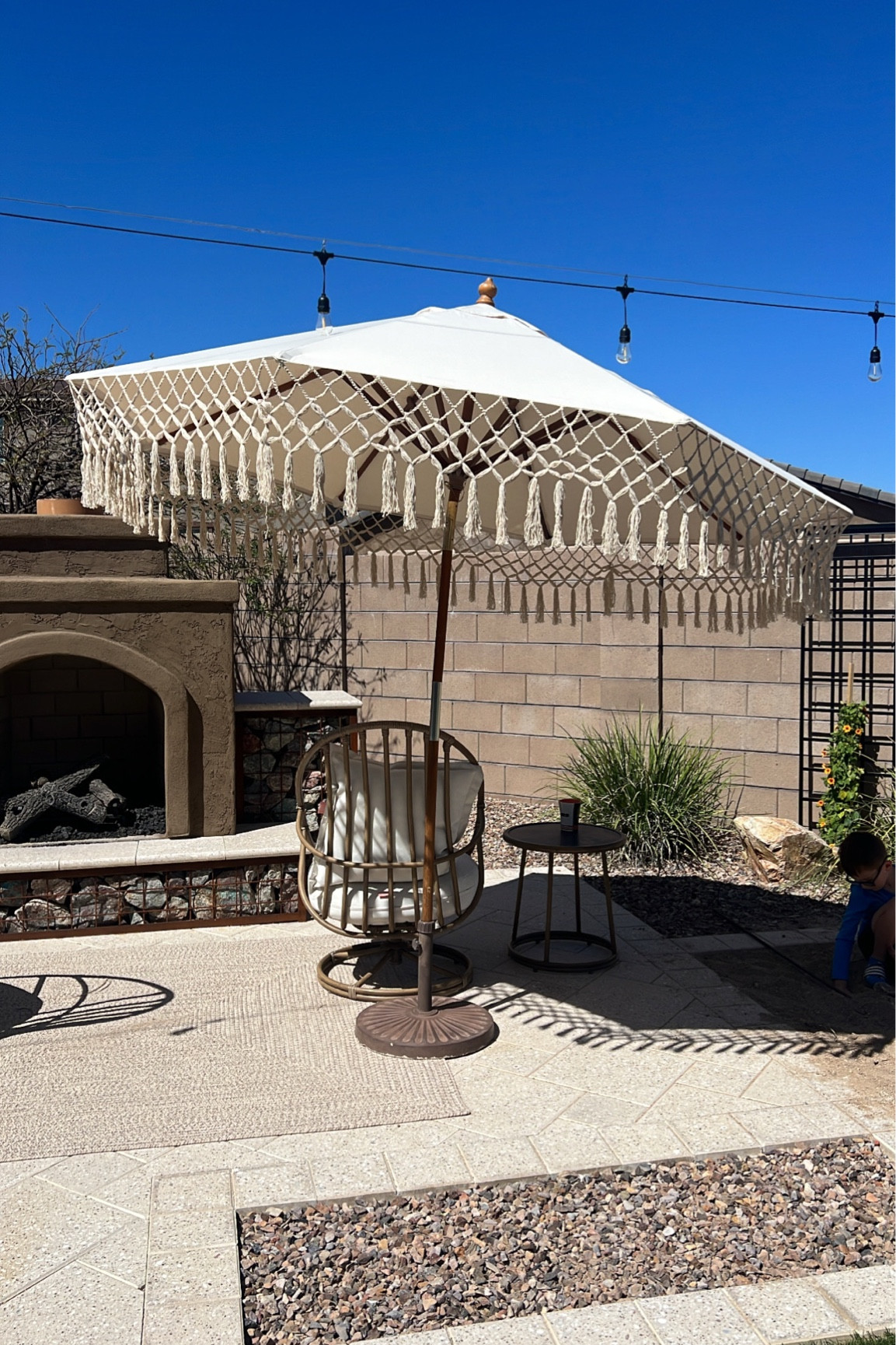 Fringe umbrella back in stock for backyard / patio and my swivel chairs are 50% off!!! 

#LTKhome #LTKfamily #LTKSeasonal