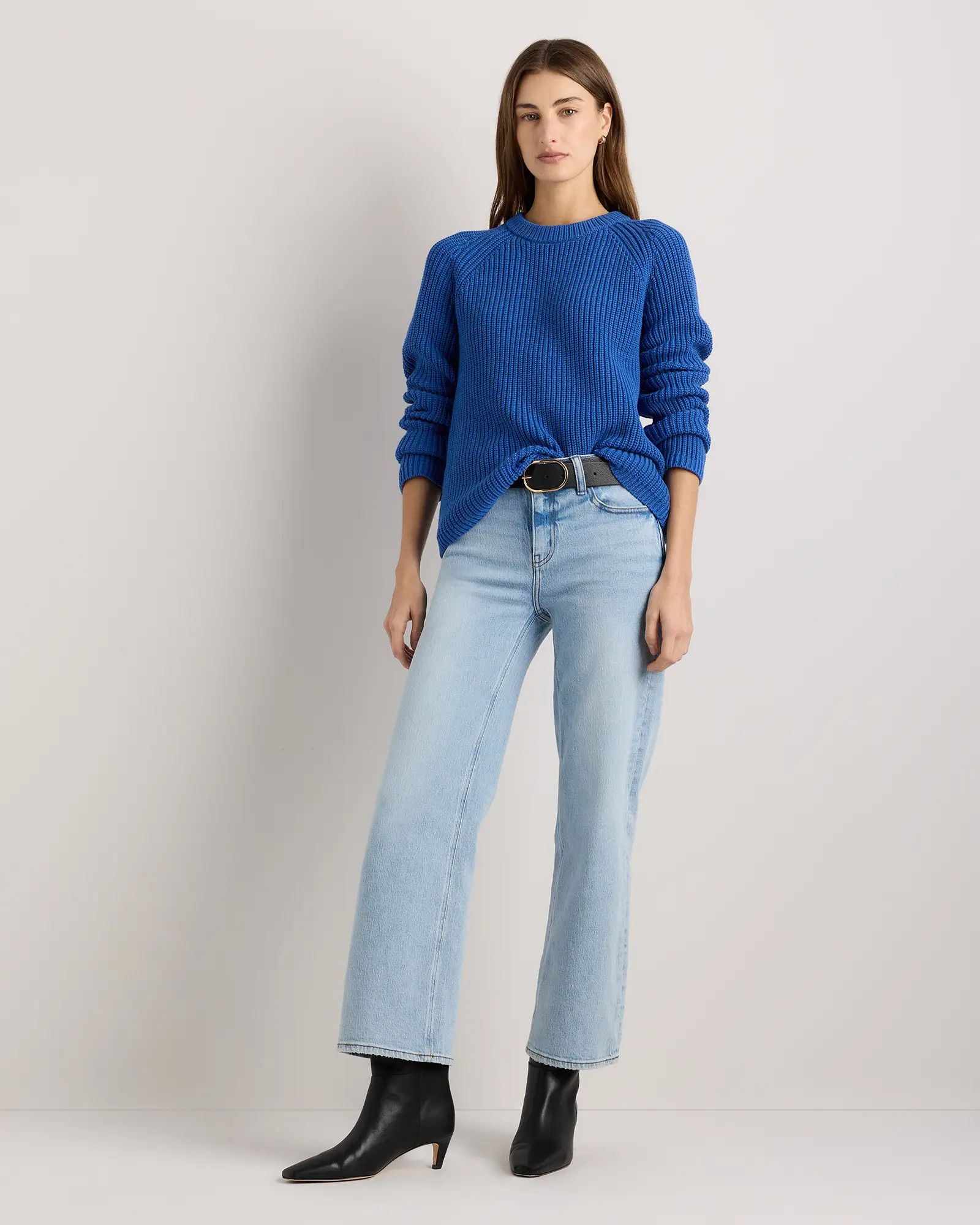 Women's 100% Organic Cotton Fisherman Crew Sweater | Quince