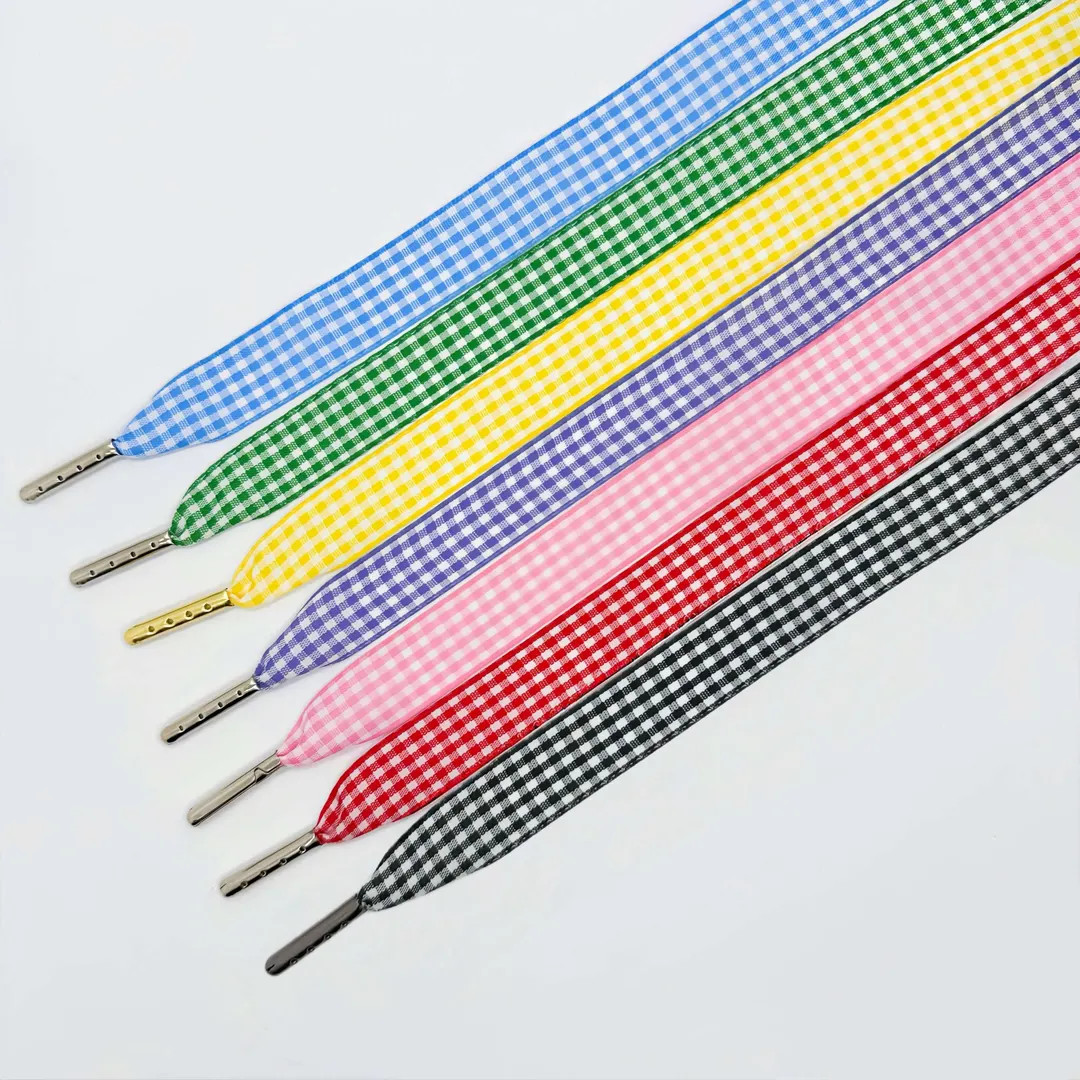 15mm Plaid Shoelaces with Metal Ends | Etsy (Global)