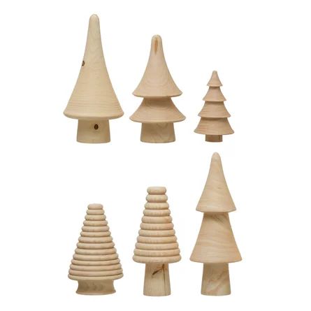 The Holiday Aisle® 6 Piece Wood Tree Set | Wayfair | Wayfair North America