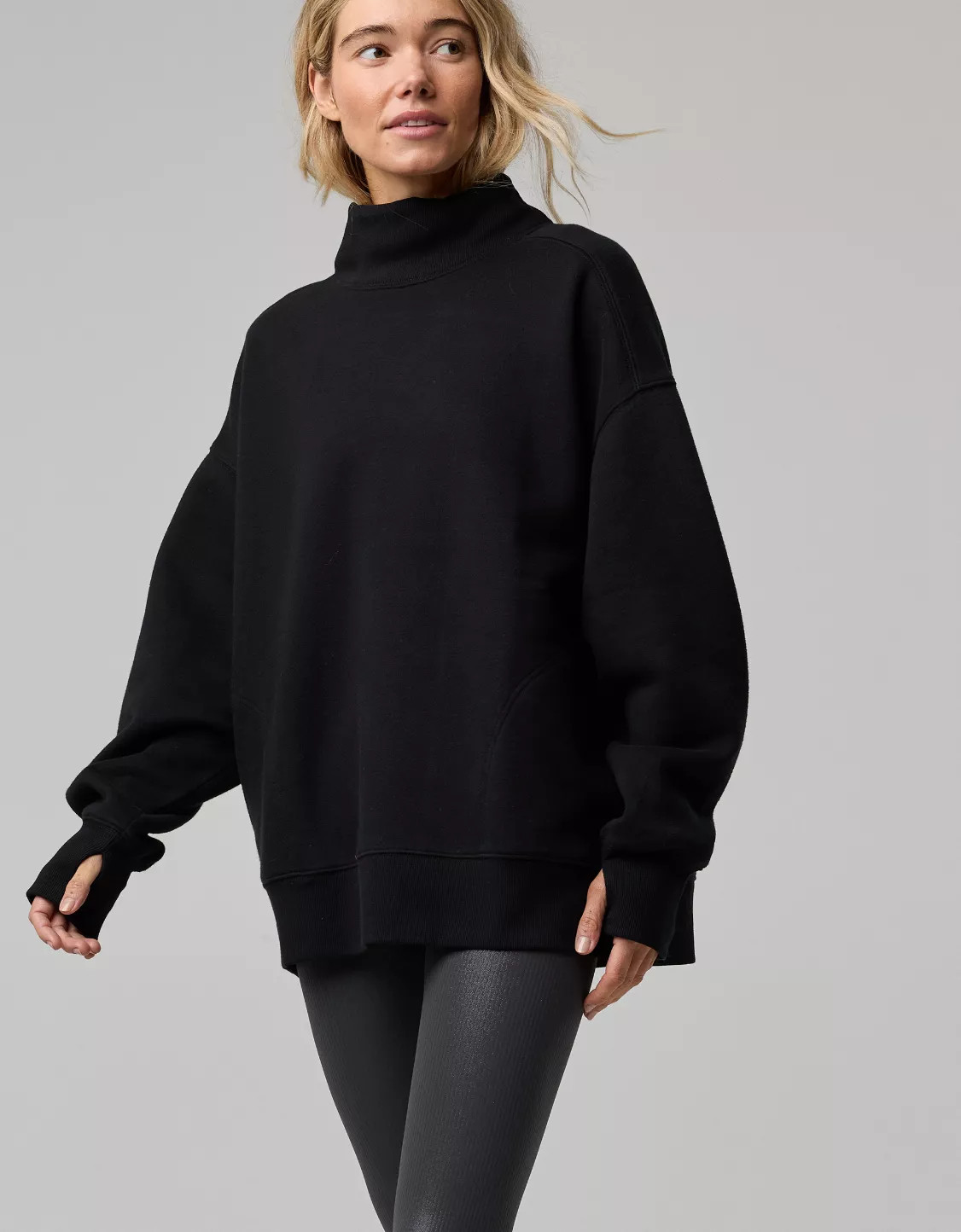 OFFLINE By Aerie Cloud Fleece Oversized Mockneck Sweatshirt | Aerie