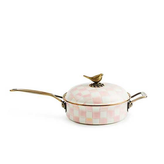 Rosy Check 3 Qt. Saute Pan | MacKenzie-Childs