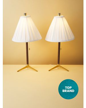 2pk 22in Leather Tripod Table Lamps | Fall Trends | HomeGoods | HomeGoods