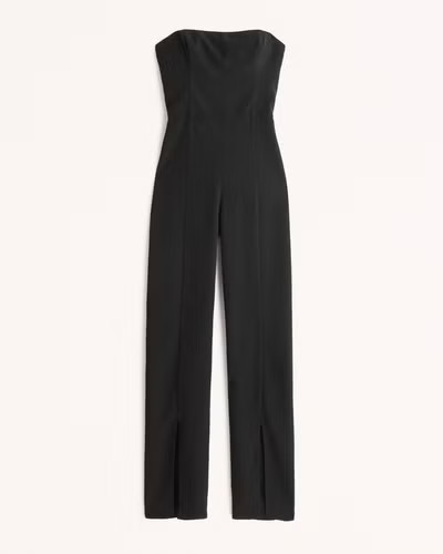 Strapless Split-Hem Jumpsuit | Abercrombie & Fitch (US)