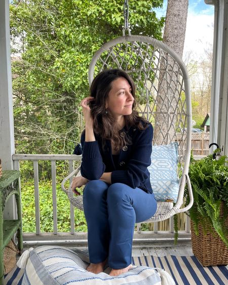 Wearing a matching set from @pact & a navy cardigan from @onequince both made of organic cotton. Hoping LTK makes an #LTKsustainablestyle soon but in the meantime, I have a collection saved of sustainable style & a product set of sustainable pieces only! 

#LTKhome #LTKSeasonal #LTKfindsunder50