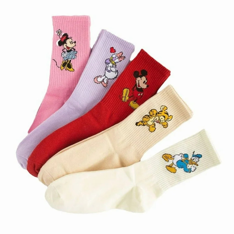 5 Pack Minnie Show Socks Middle Tube Soft and Breathable Socks | Walmart (US)