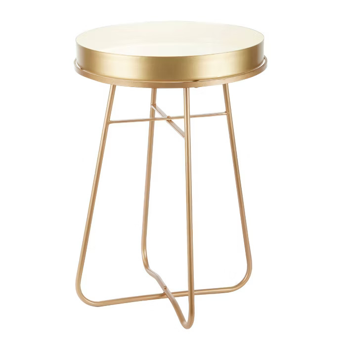 Side Table Round Metal and Enamel - Olivia & May | Target