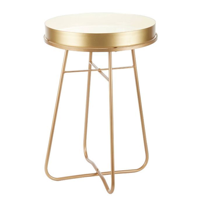 Side Table Round Metal and Enamel - Olivia & May | Target