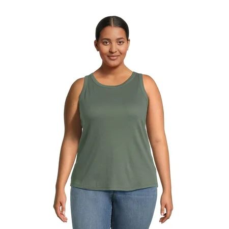 Terra & Sky Women's Plus Size Ribbed Tank Top, 2-Pack | Walmart (US)
