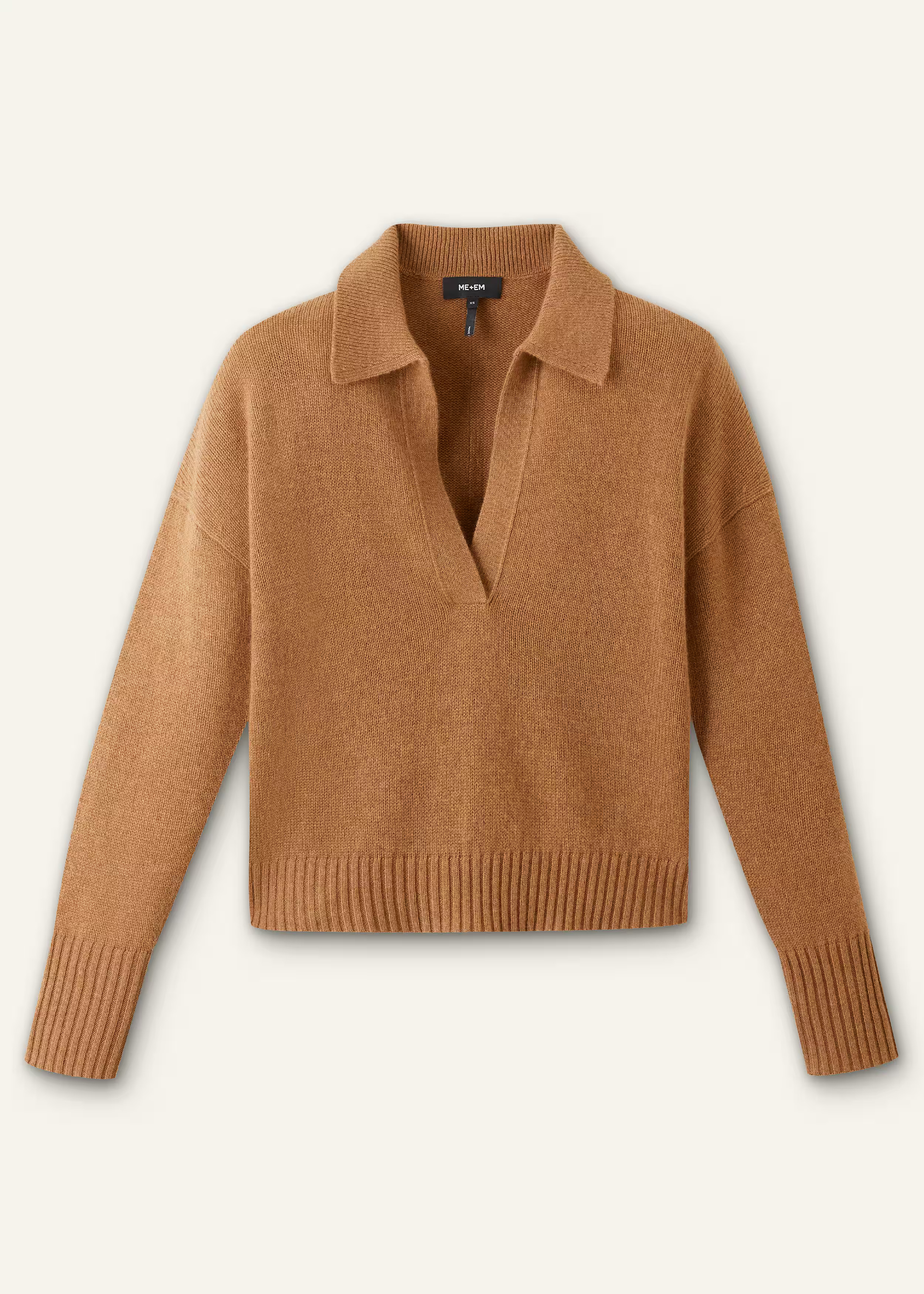 Cashmere Collared Neck Jumper Cashmere | ME+EM Global (Excluding US)