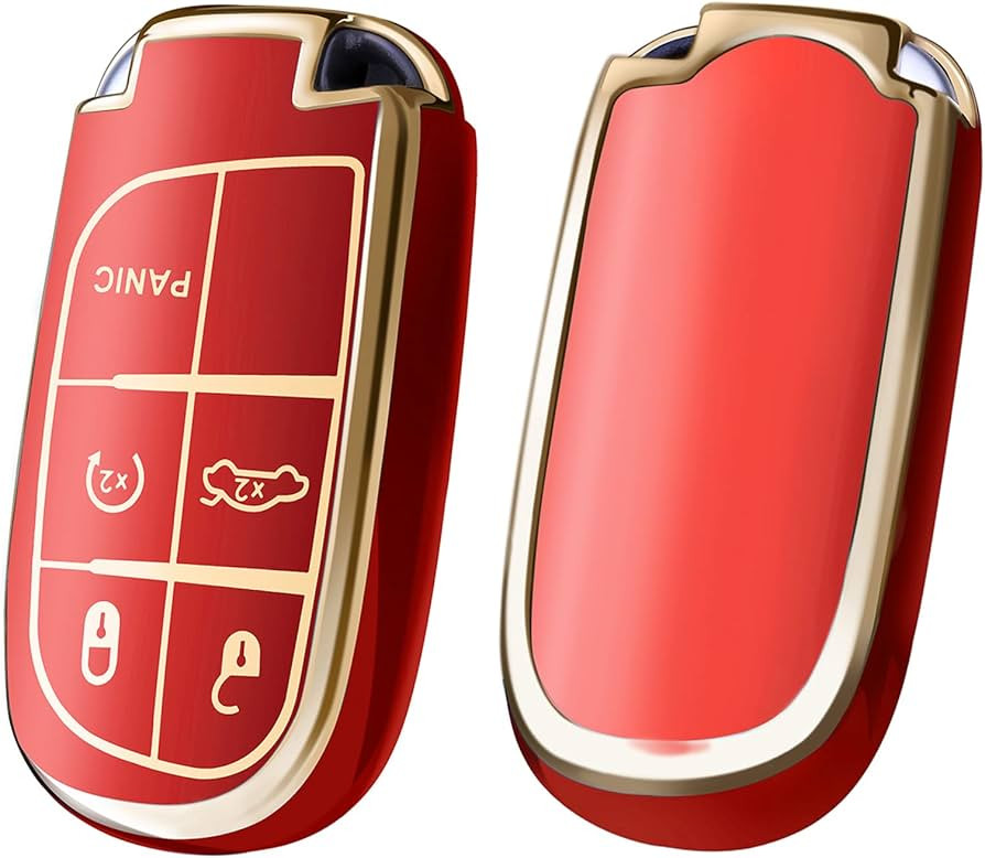 ELOHEI Key Fob Cover Case for Jeep Dodge Charger Challenger Dart Grand Cherokee Wrangler Compass ... | Amazon (US)