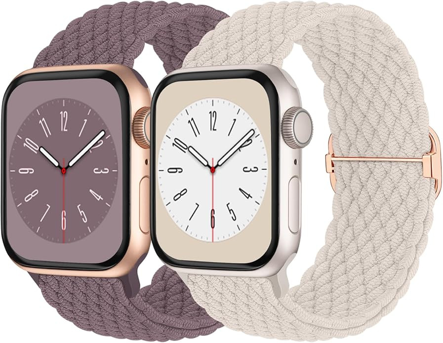 Braided Solo Loop Compatible with Apple Watch Band 38mm 40mm 41mm 42mm 44mm 45mm 46mm 49mm Women ... | Amazon (US)