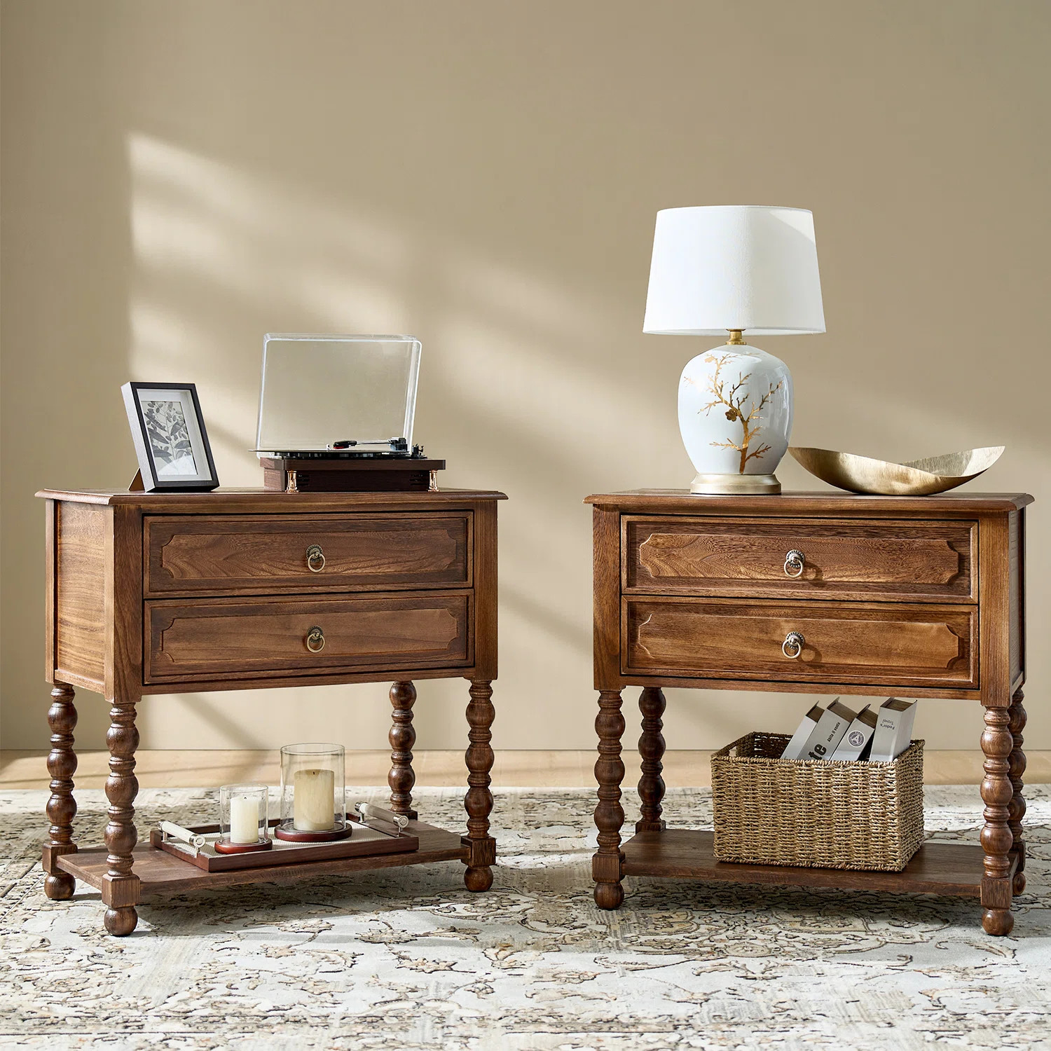 Giorgino 30"Tall 2-Drawer End Table Set Of 2 | Wayfair North America