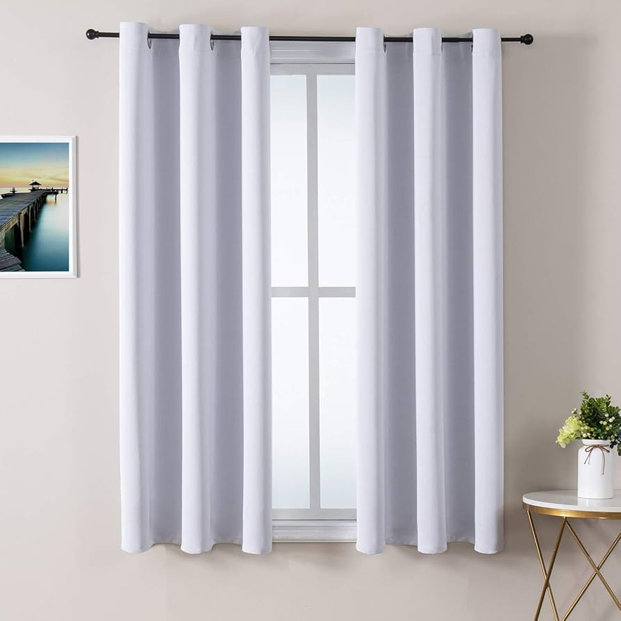 ChrisDowa Grommet Room Darkening Curtains for Bedroom and Living Room - 2 Panels Set Thermal Insu... | Amazon (US)