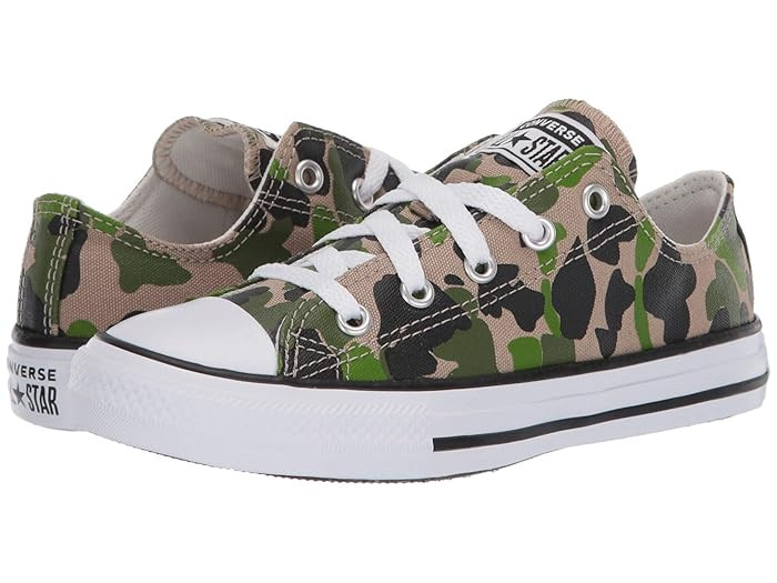 Converse Kids Chuck Taylor(r) All Star(r) Camo (Little Kid) (Black/Khaki/White) Boy's Shoes | Zappos