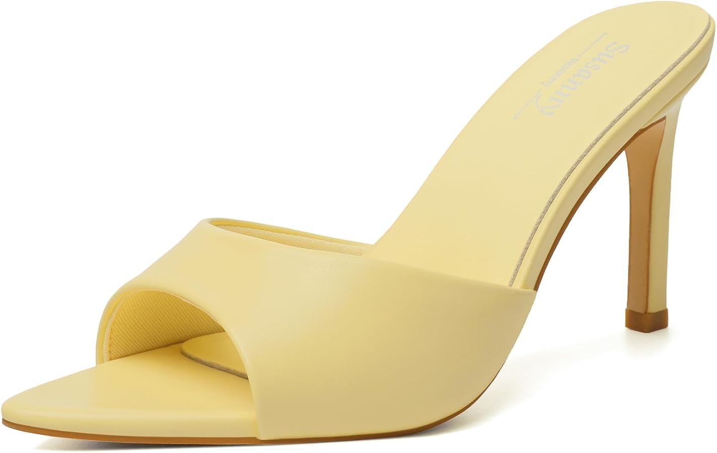 Susanny Women's Sandals Heels Mule High Heels Pointed Open Toe Sandals Sexy Slip on Heeled Summer... | Amazon (US)