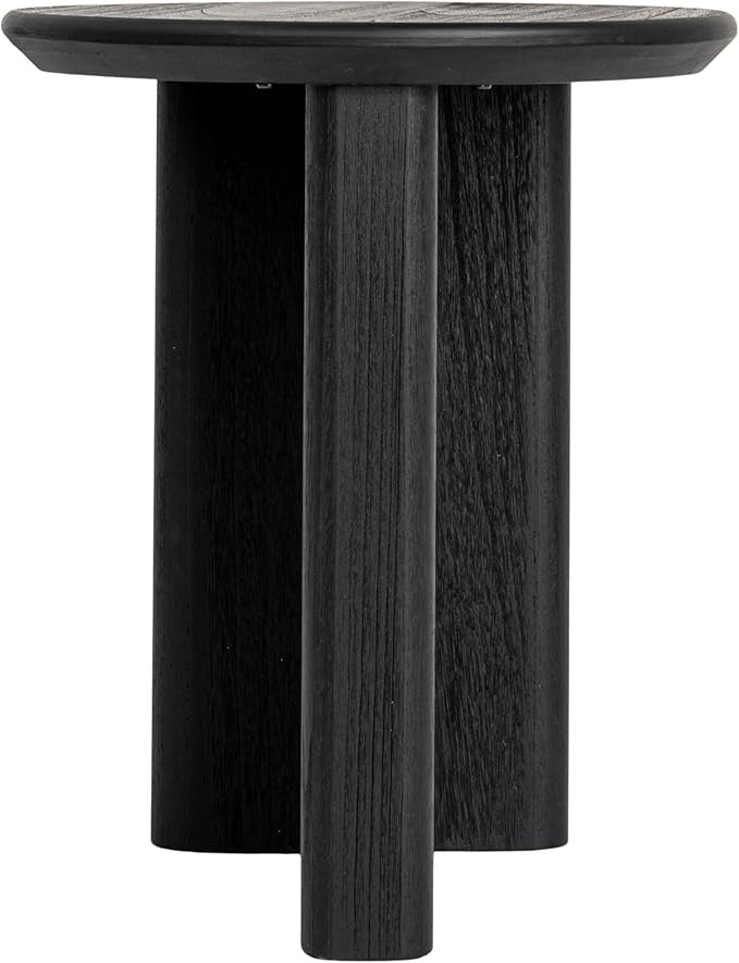 Creative Co-Op Asymmetrical Firwood Round End Table, Black | Amazon (US)