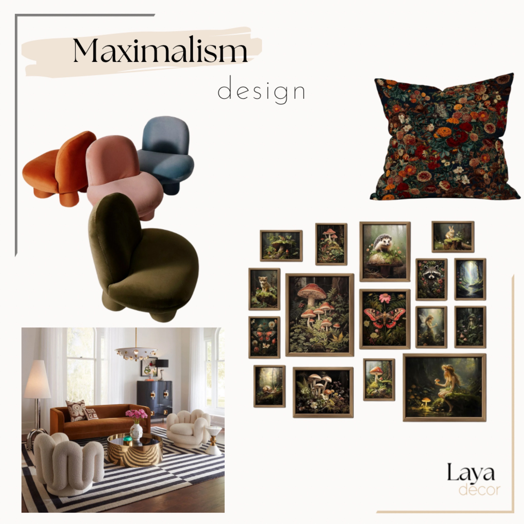 2025 trends in Interior design: Part 5

Maximalism: Think bold patterns, layered textures, and curated collections of personal treasures. The goal is to create spaces that feel unique and full of character.

How to Incorporate This Trend:
1. Mix and match prints and patterns, such as floral with geometric.

2.Layer rugs, throws, and pillows for a cozy, eclectic look.

3.Display collections of books, art, or travel souvenirs.


#LTKHome