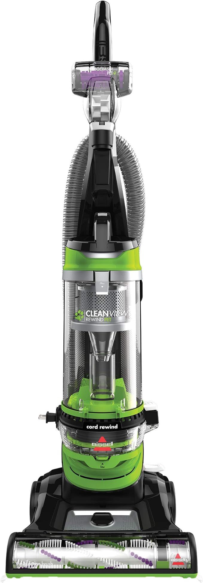 BISSELL Cleanview Rewind Pet Deluxe Upright Vacuum Cleaner, 24899, Green | Amazon (US)