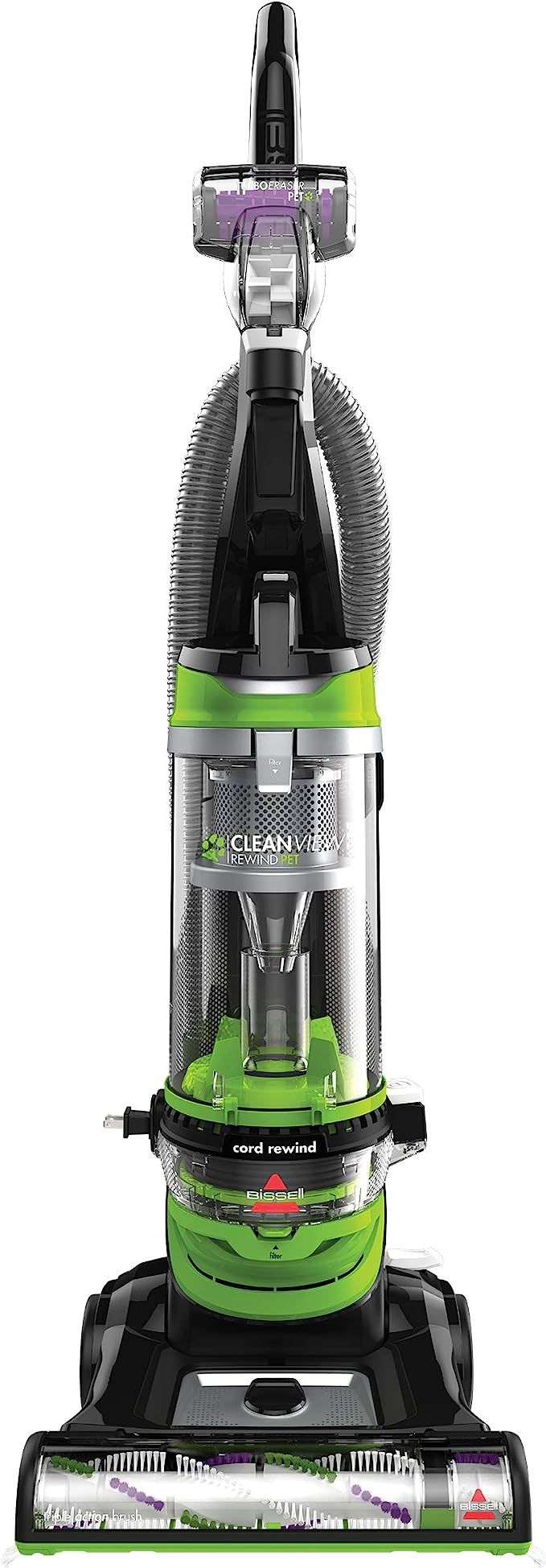 Amazon.com - Bissell Cleanview Rewind Pet Deluxe Upright Vacuum Cleaner, 24899, Green - | Amazon (US)