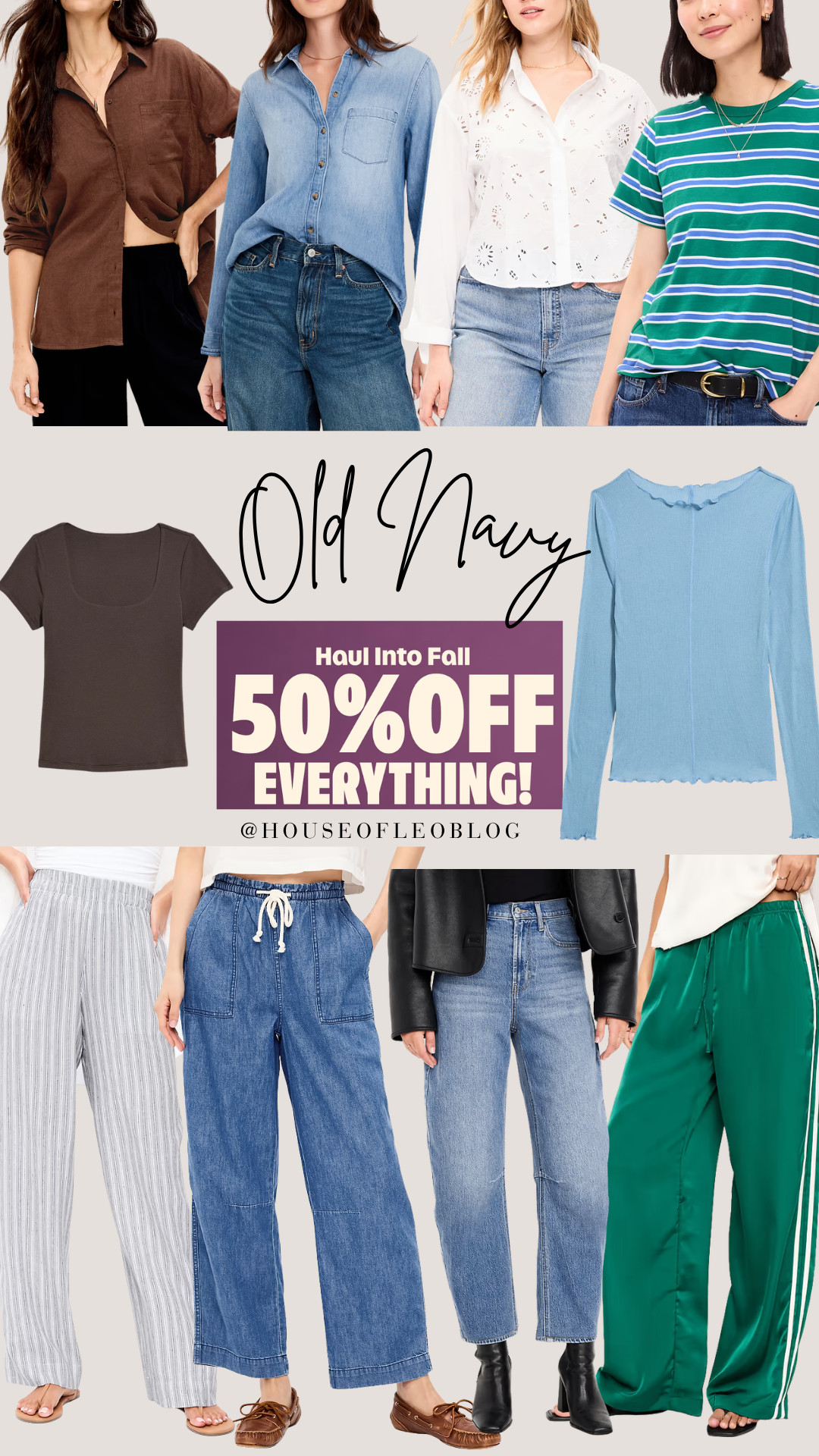 50% off everything at Old Navy including new arrivals! 

 #LTKSaleAlert
