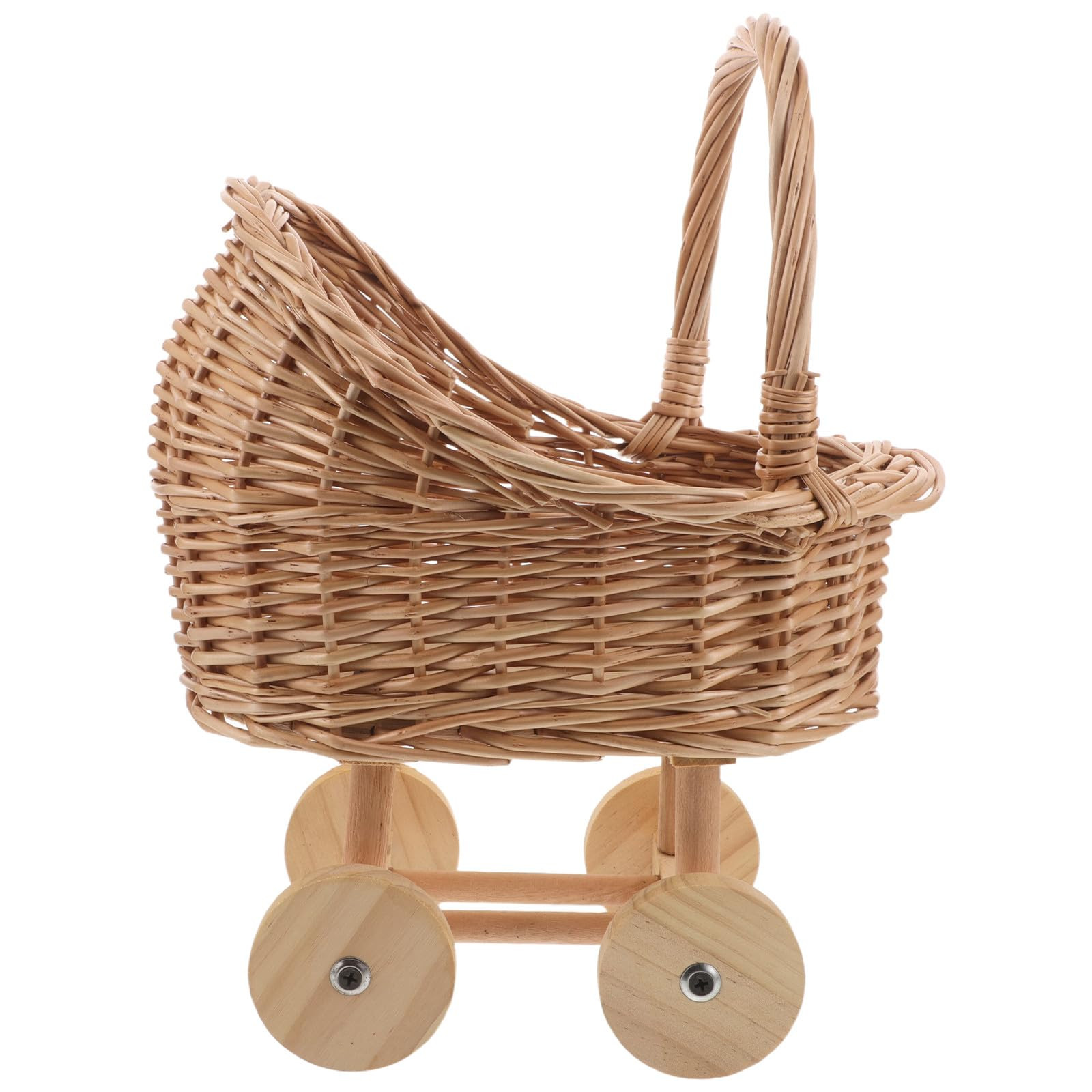 Alasum Baby Doll Stroller Imitation Toys Wicker Baby Girl Carriage Wicker Imitation Toys Doll Str... | Amazon (UK)