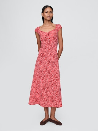 Crepe Sweetheart Maxi Dress | Gap (US)
