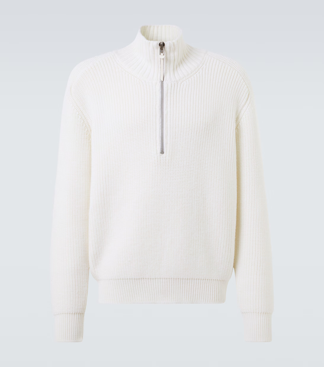 Ribbed-knit wool half-zip sweater | Mytheresa (US/CA)