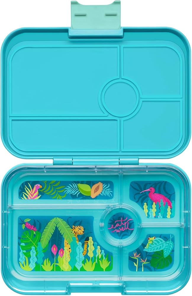 Yumbox Tapas Leakproof Bento Lunch Box: 4.2 Cups Larger 5-Compartment Design in Antibes Blue with... | Amazon (US)
