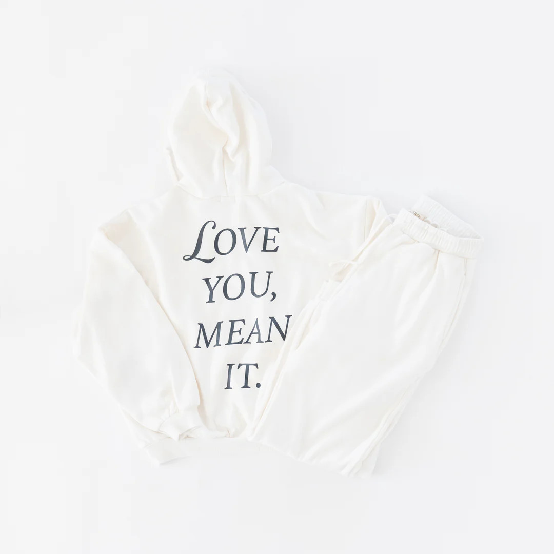 Adult Love You Mean It Hoodie & Pant Set | Atlas Grey