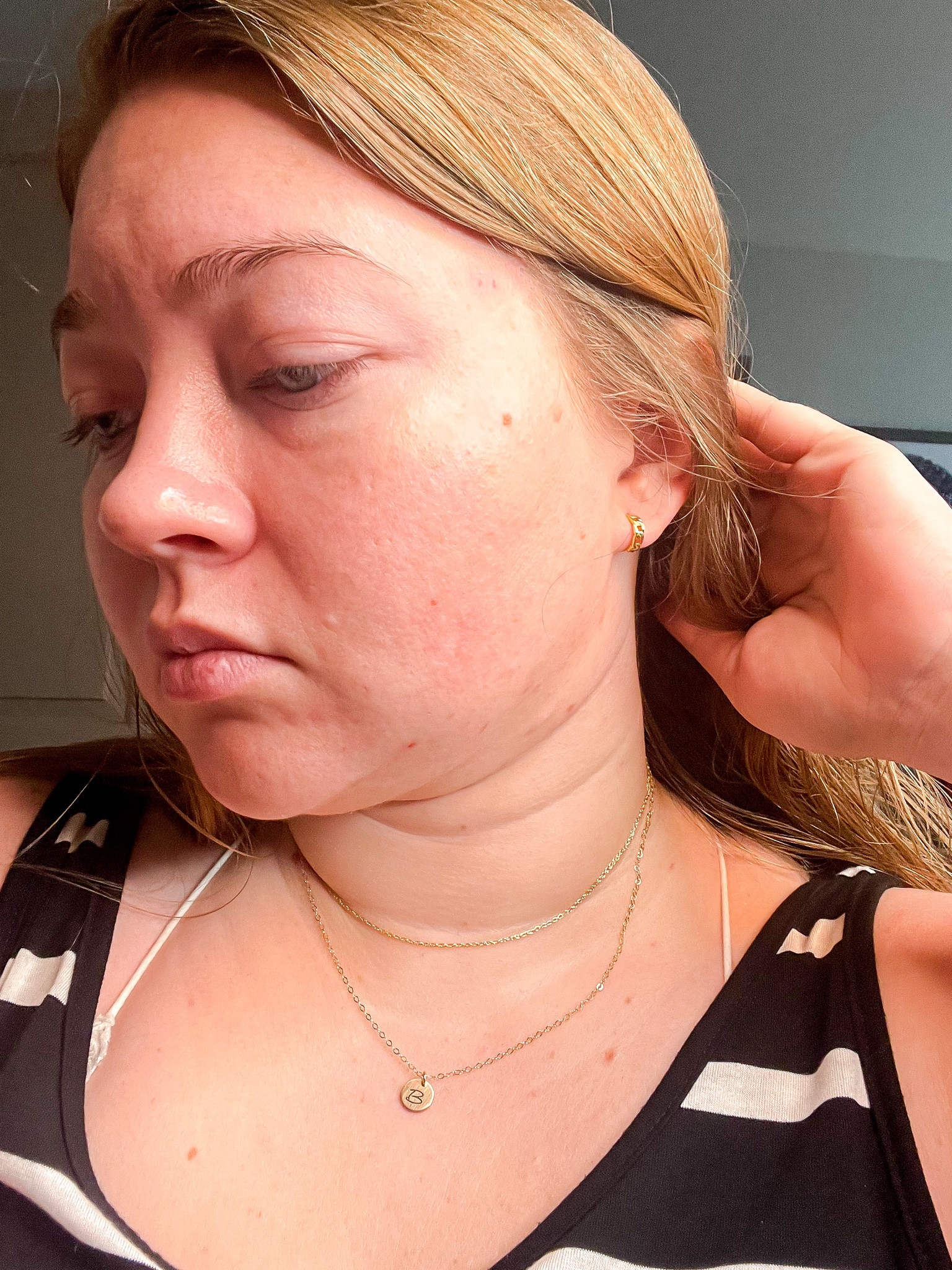 LOVE these dainty necklaces & braided hoop earrings. I link the two necklaces together to help prevent them getting tangled.

Dainty Necklace, Initial Necklace, Braided Earring Hoops

#LTKunder50 #LTKstyletip #LTKfit