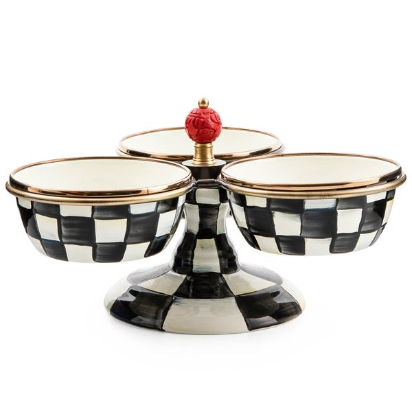 MacKenzie-Childs Courtly Check Triplicity Bowl | MacKenzie-Childs