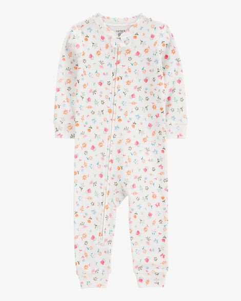 Toddler Girl Floral Print Snug Fit Cotton Footless 1-Piece Pajamas | Carter's Inc
