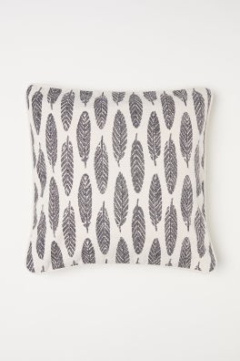 Patterned Cotton Cushion Cover | H&M (US + CA)