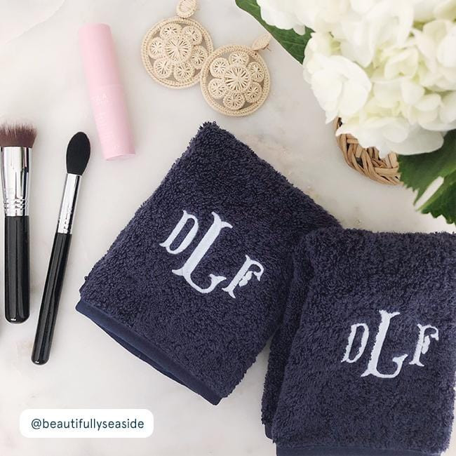 Monogrammed Luxury Makeup Towels | Weezie | Weezie Towels