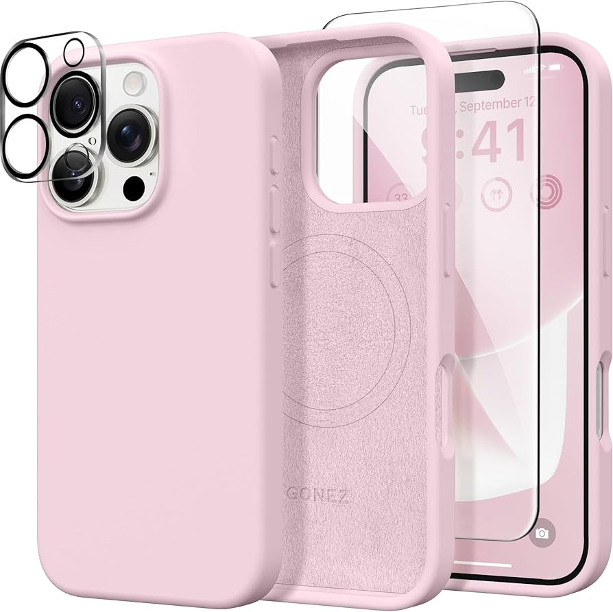 GONEZ Compatible with iPhone 16 Pro Max Case, Compatible with MagSafe, Liquid Silicone Case, 2 Sc... | Amazon (US)