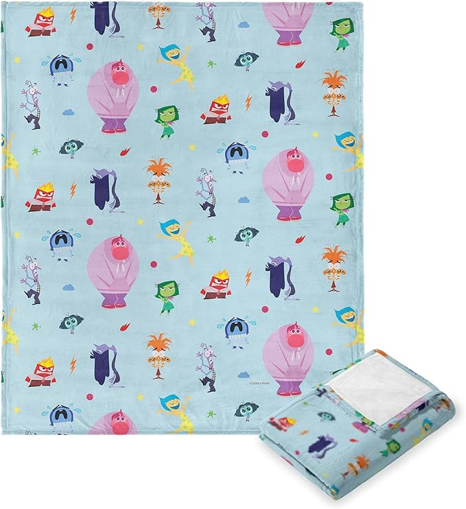Disney's Inside Out 2, Emotions Pattern, Silk Touch Throw Blanket, 50 x 60 Inches | Amazon (US)