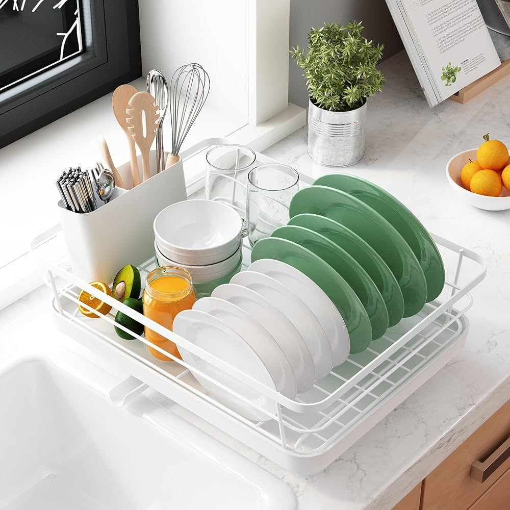 Kitsure Dish Drying Rack- Space-Saving Dish Rack, Dish Racks for Kitchen Counter, Stainless Steel... | Amazon (US)
