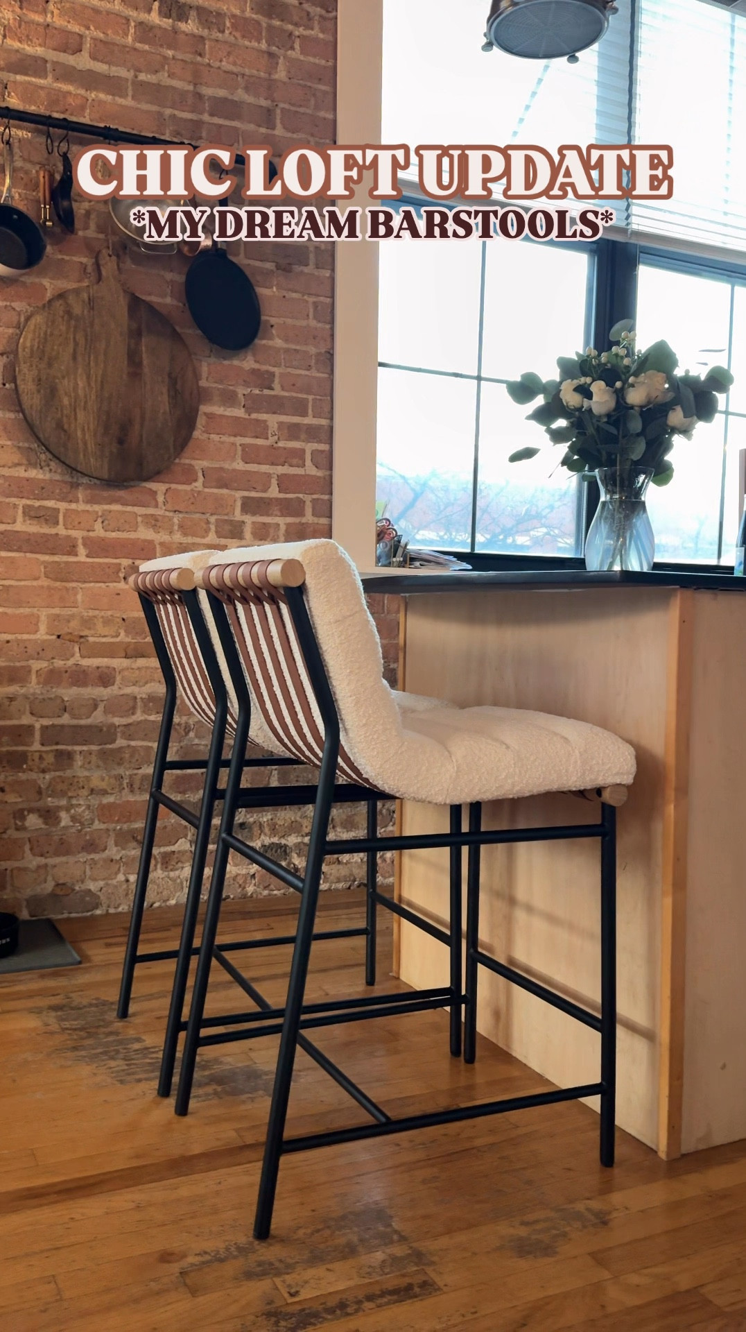 My barstools are FINALLY back in stock + 20% off today too! The quality is 12/10 and I love that they have brown leather, black iron and white boucle fabric so they tie in elements of our apartment so well.

#LTKSpringSale #LTKSaleAlert #LTKHome