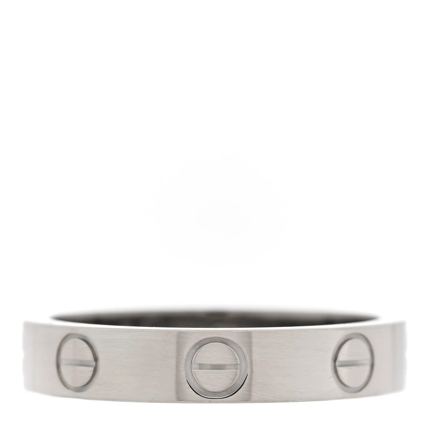 18K White Gold 3.5mm LOVE Wedding Band Ring 50 5.25 | FASHIONPHILE (US)