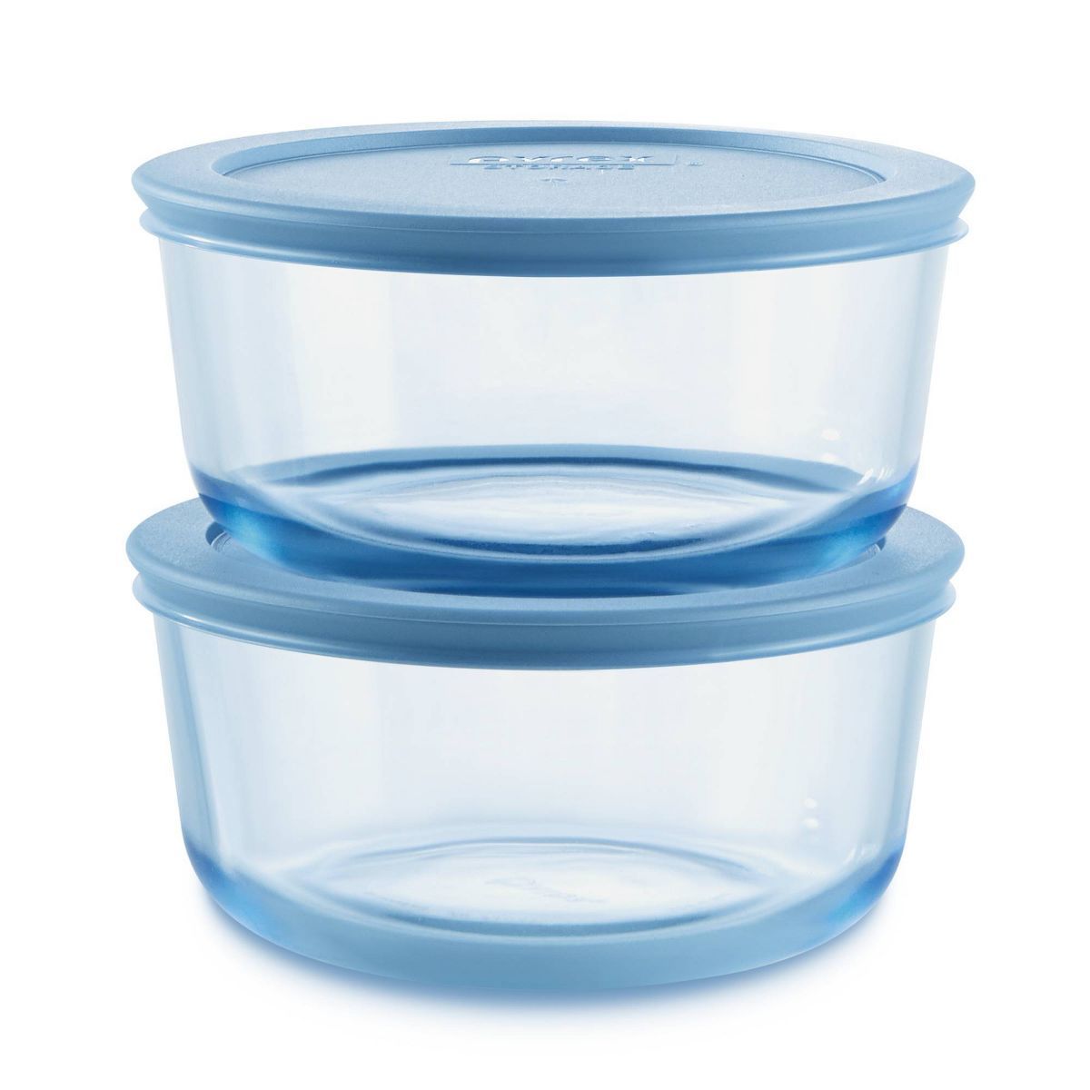 Pyrex 4pc 32oz Round Glass Open Baking Dishes Blue | Target