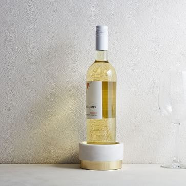 Marble & Brass Wine Coaster | West Elm (US)