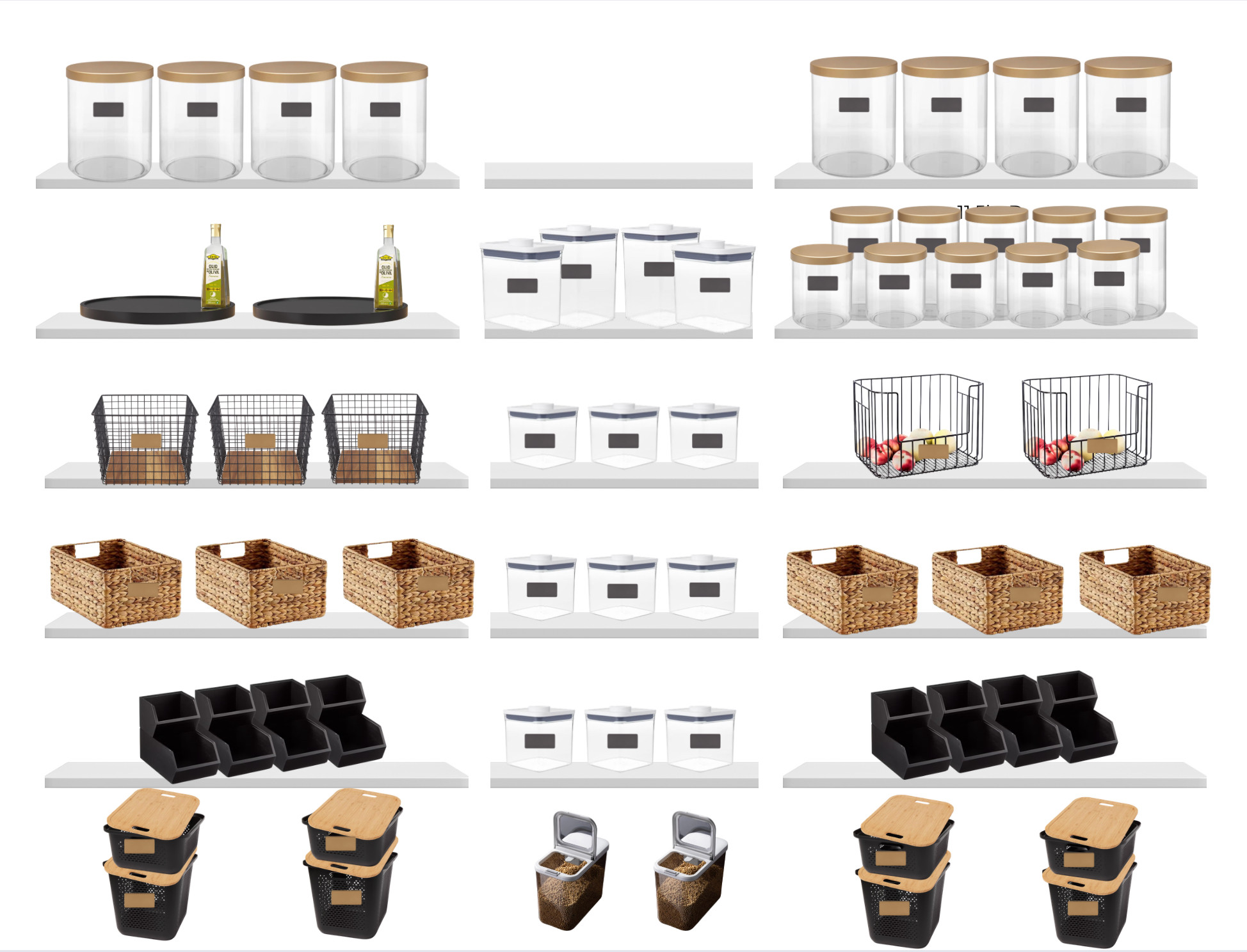 Pantry organization is about creating a system, not relying on one product. This layout is meant as inspiration, showing how clear containers, labeled canisters, storage bins, baskets, shelf organizers, and dividers can work together to maximize space and improve visibility. All items shown are linked so you can mix and match pantry storage solutions that fit your layout, your inventory, and the way your kitchen functions day to day. 

 #LTKHome #LTKFindsUnder50 #LTKFindsUnder100