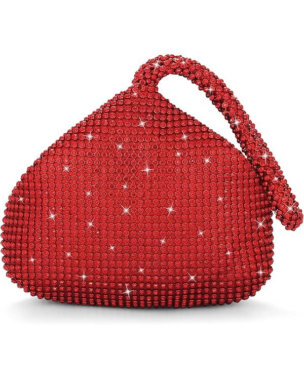 AIJUN Rhinestone Purse Sparkly Glitter Clutch Purses for Women Evening Bags Wristle Handbags for ... | Amazon (US)