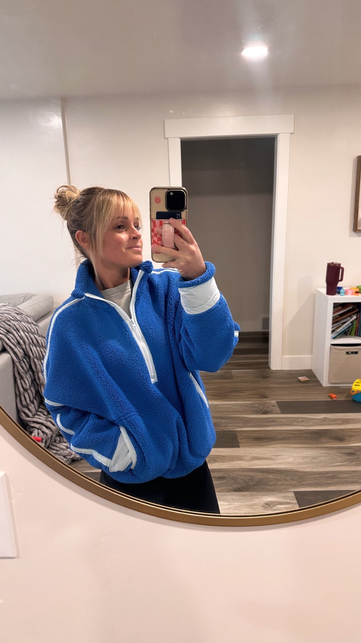 Rainy days call for comfy outfits. Love this blue half zip sweater! 

#LTKootd #LTKmomlife #LTKSpringSale