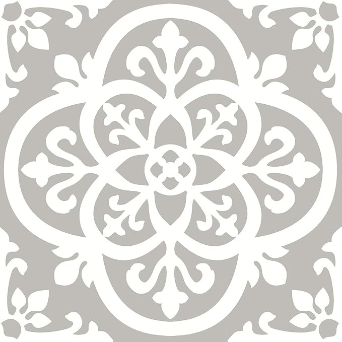 FloorPops FP2942 Medina Peel & Stick Floor tile, Grey, 10 Count | Amazon (US)