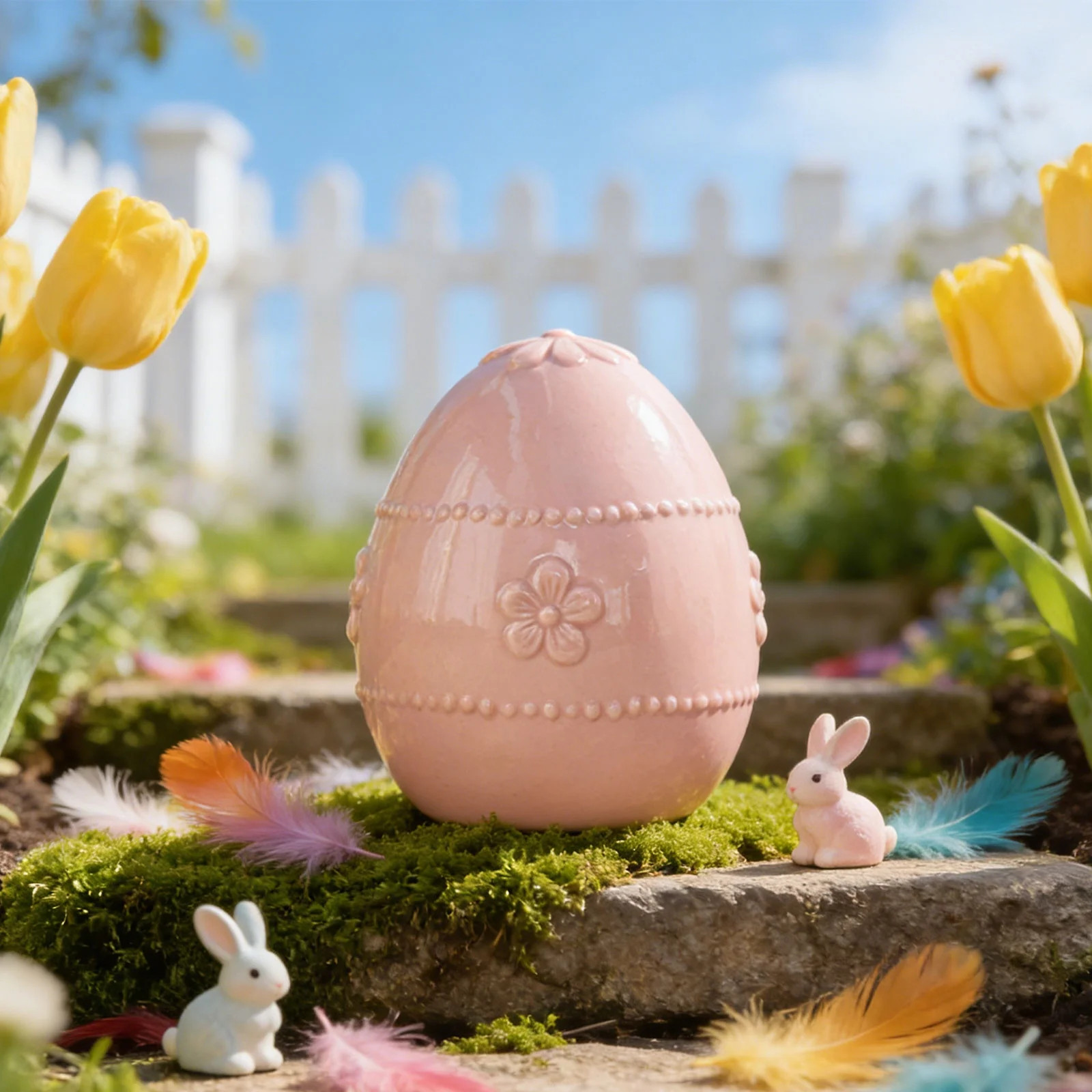 Ceramic Easter Egg, Yrmaups Ceramic Easter Egg, Hand Painted Easter Decor for Home Tabletop, Spri... | Walmart (US)