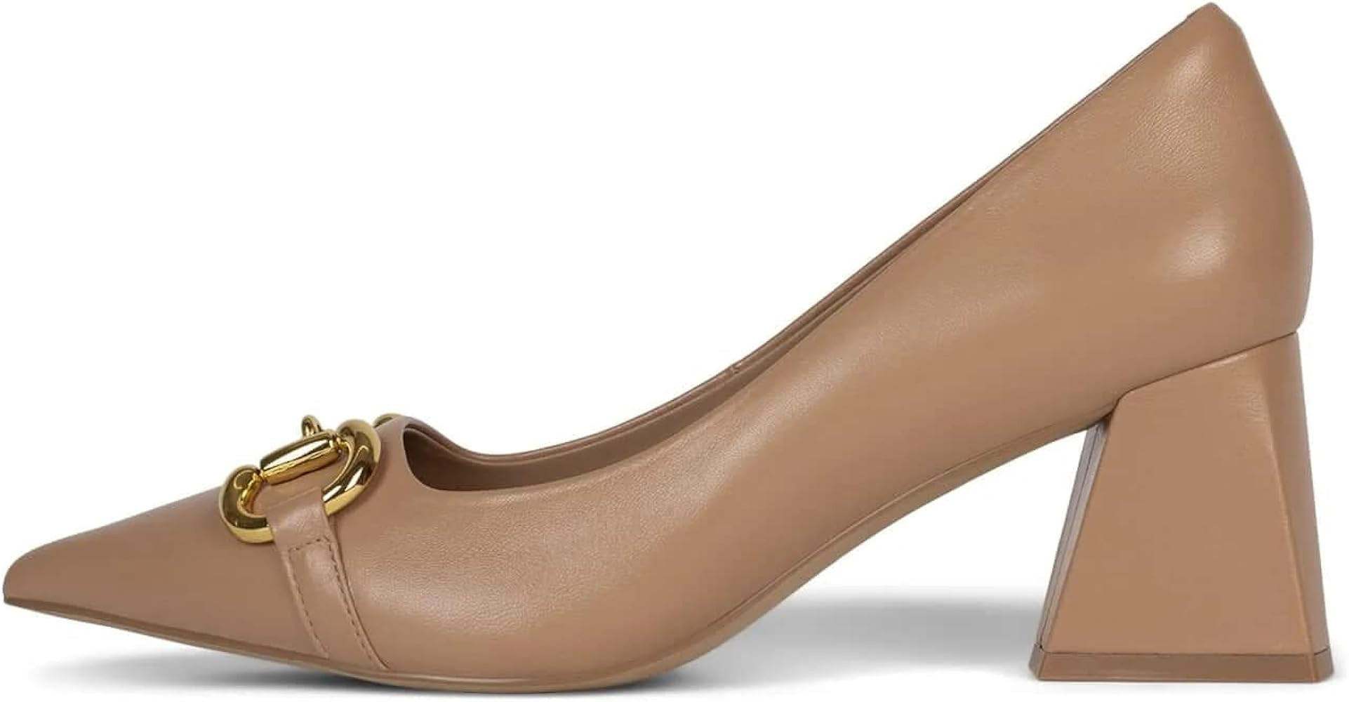 Jeffrey Campbell Happy-Hour Natural Gold Fashion Pointed Toe Slip On Pump Shoes | Amazon (US)