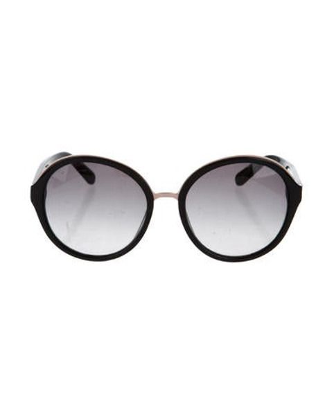 Kate Spade New York Bernadette Round Sunglasses Black | The RealReal