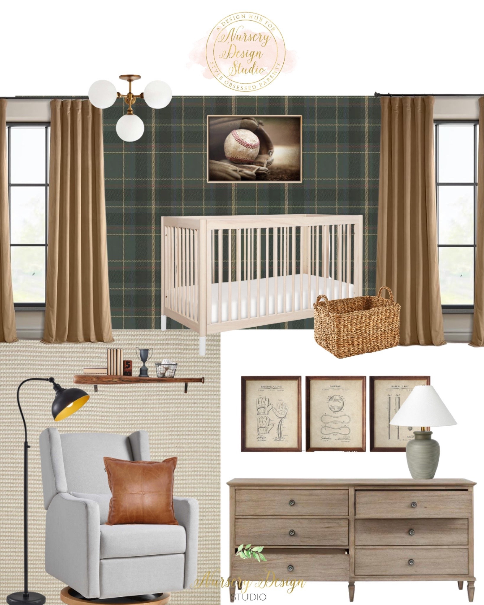 Boys room inspiration, baseball themed decor, glider, dresser, gold curtains

#LTKhome #LTKbaby #LTKsalealert